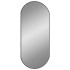 Espejo de pared ovalado negro 80x35