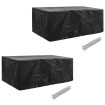Funda de muebles de jardín 2 uds set ratán 8 personas 10 ojales