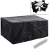 Funda de muebles de jardín 2 uds set ratán 6 personas 10