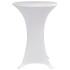Mantel elástico para mesa alta 4 unidades blanco Ø80