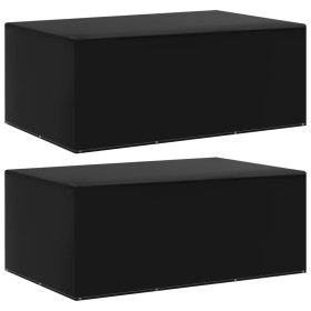 Fundas de muebles de jardín 2 uds 12 ojales 225x143x90