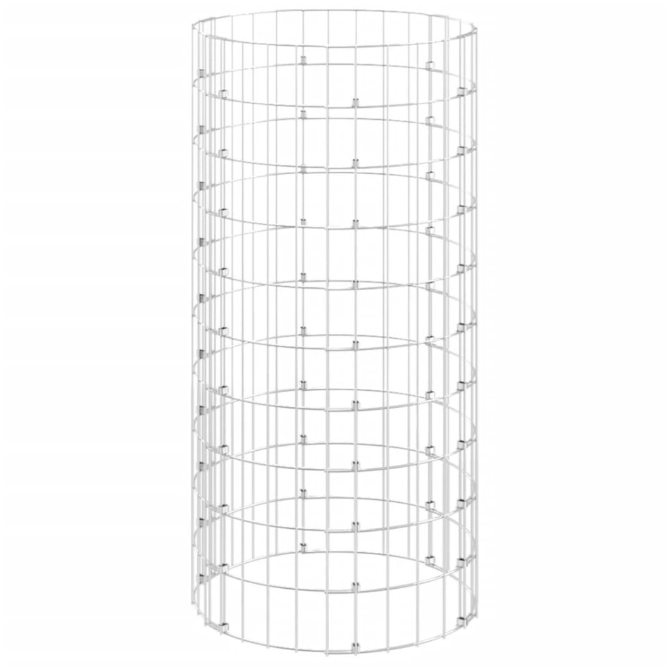 Compostador de jardín acero galvanizado Ø50x100