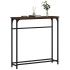 Mesa consola madera de ingeniería marrón roble 75x19,5x75