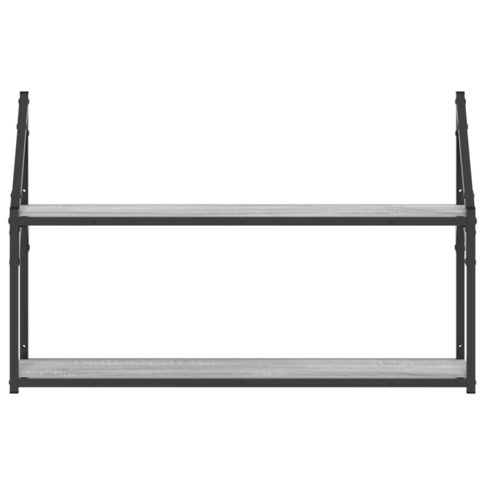 Estantería de pared madera ingeniería gris Sonoma 80x21x51