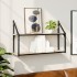 Estantería de pared 2 niveles madera roble Sonoma 80x21x51