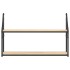 Estantería de pared 2 niveles madera roble Sonoma 80x21x51