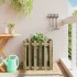 Jardinera diseño de valla madera de pino impregnada 60x60x60