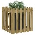 Jardinera diseño de valla madera de pino impregnada 60x60x60