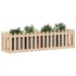 Arriate elevado jardín con valla madera maciza pino