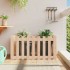 Arriate elevado jardín con valla madera maciza pino