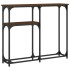 Mesa consola madera de ingeniería marrón roble 90x22,5x75