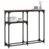 Mesa consola madera de ingeniería marrón roble 90x22,5x75