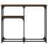 Mesa consola madera de ingeniería marrón roble 90x22,5x75
