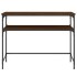 Mesa consola madera de ingeniería marrón roble 100x35,5x75
