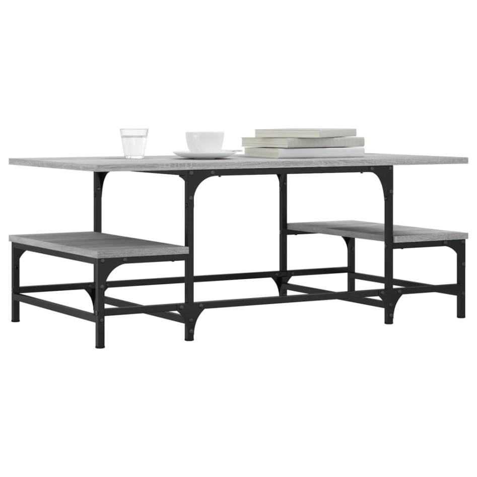 Mesa de centro madera de ingeniería gris Sonoma 100x50,5x40