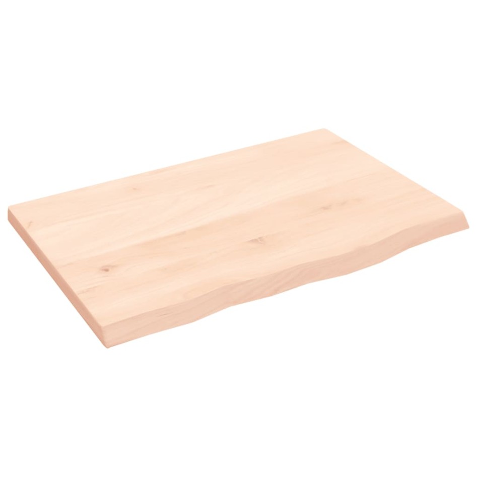 Estante de pared madera maciza de roble sin tratar 60x40x2