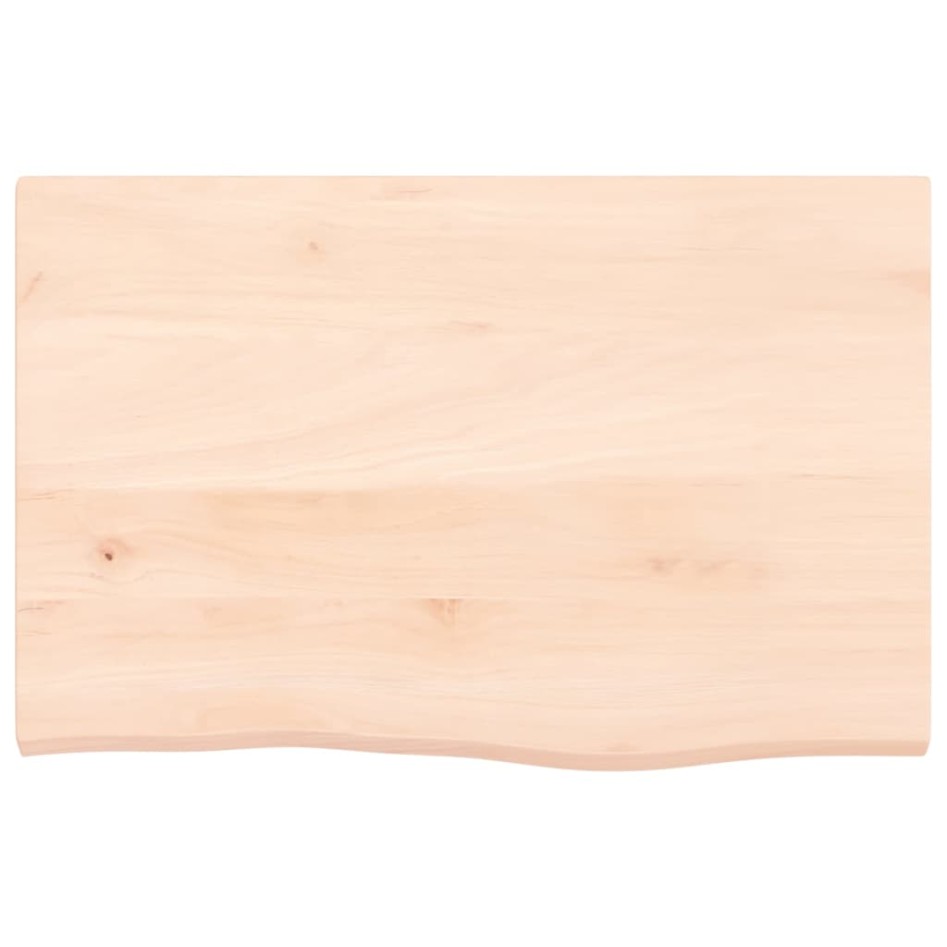Estante de pared madera maciza de roble sin tratar 60x40x2