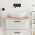 Encimera de baño madera maciza tratada marrón claro 60x30x2