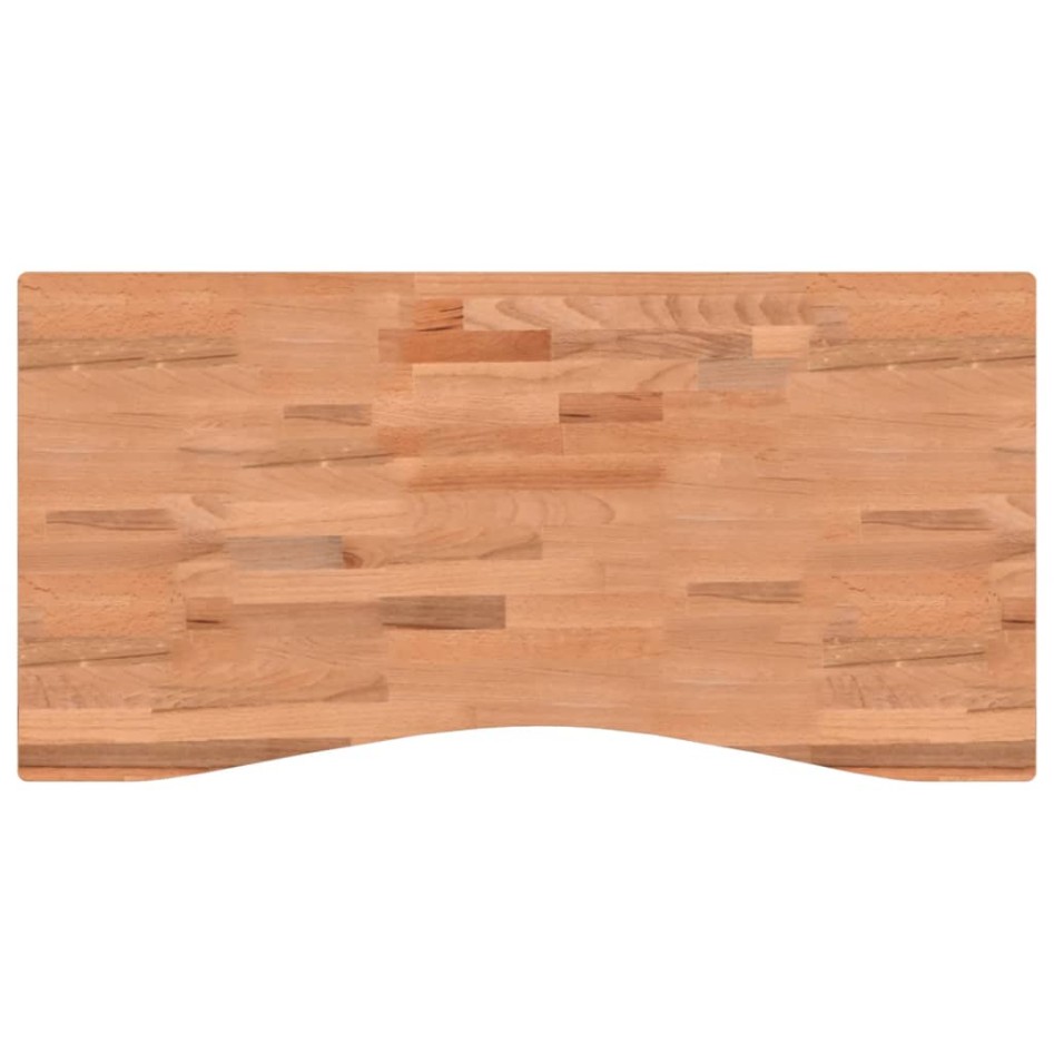 Tablero de escritorio madera maciza de haya 100x(45-50)x2,5