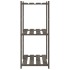 Estantería de 3 niveles madera maciza pino gris 60x38x90