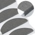 Alfombrilla autoadhesiva de escalera 15 uds gris 65x22,5x3,5