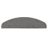Alfombrilla autoadhesiva de escalera 15 uds gris 65x22,5x3,5