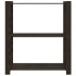 Estantería de 3 niveles madera maciza de pino negro 80x38x90