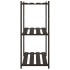 Estantería de 3 niveles madera maciza de pino negro 80x38x90