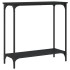 Mesa consola madera de ingeniería negro 75x30,5x75