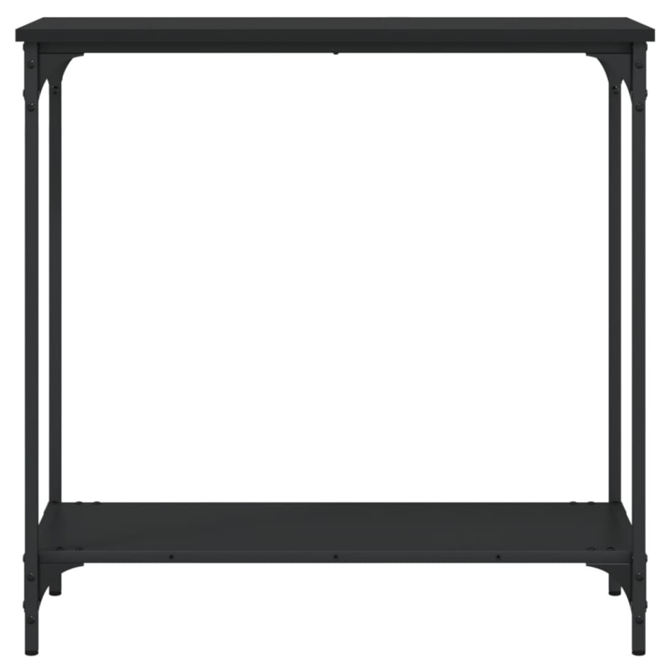 Mesa consola madera de ingeniería negro 75x30,5x75