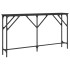 Mesa consola madera de ingeniería negro 140x23x75