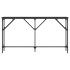 Mesa consola madera de ingeniería negro 140x23x75