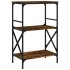 Librería 3 estantes madera ingeniería roble humo 59x35x90,5