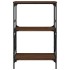 Librería 3 estantes madera ingeniería roble marrón