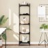 Librería de 5 estantes madera de ingeniería negro 40x30x154
