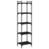 Librería de 5 estantes madera de ingeniería negro 40x30x154