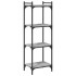 Librería 4 estantes madera ingeniería gris Sonoma 40x30x120