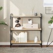 Librería 3 estantes madera ingeniería roble Sonoma 80x30x86 cm