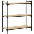 Librería 3 estantes madera ingeniería roble Sonoma 80x30x86