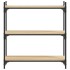 Librería 3 estantes madera ingeniería roble Sonoma 80x30x86