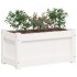 Jardinera de madera maciza de pino blanca 60x31x31