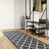 Alfombra lavable antideslizante negro y blanco 80x300