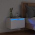 Mesita de noche de pared con luces LED