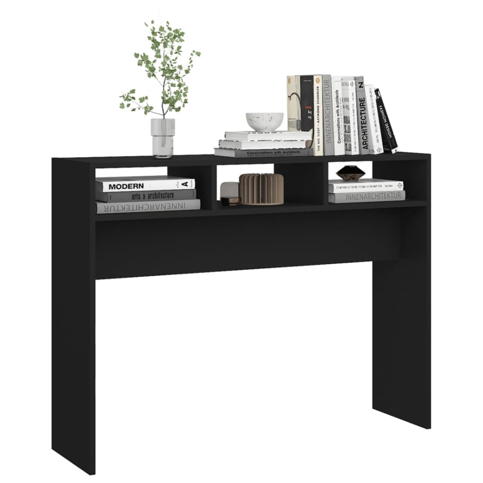 Mesa consola madera contrachapada negro 105x30x80