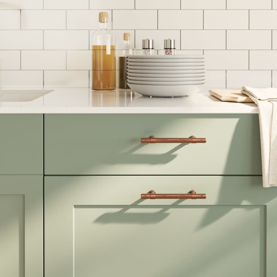 Tiradores para armarios 20 uds acero inoxidable bronce 96