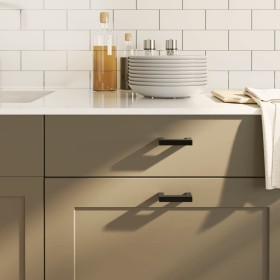 Tiradores para armarios 20 uds acero inoxidable negro 64