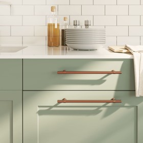 Tiradores para armarios 10 uds acero inoxidable bronce 224