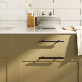 Tiradores para armarios 20 uds acero inoxidable negro 128