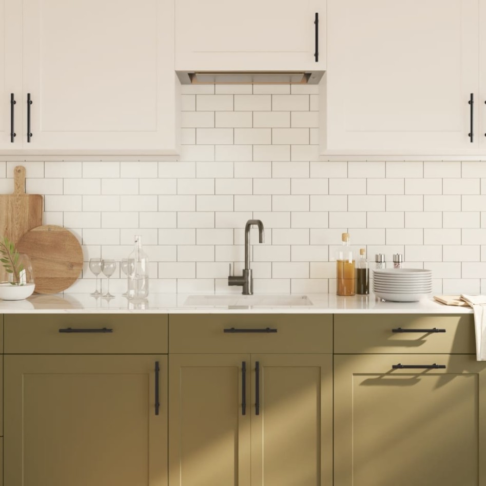 Tiradores para armarios 20 uds acero inoxidable negro 128