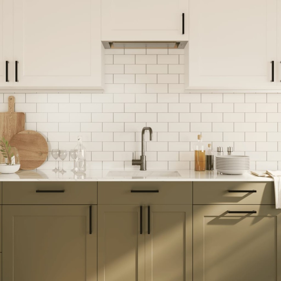 Tiradores para armarios 20 uds acero inoxidable negro 128